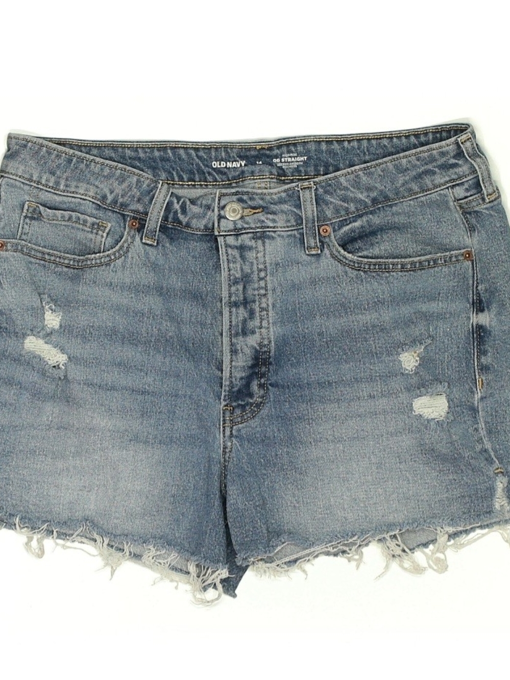 Old Navy Faded Blue Distressed Jean Shorts
